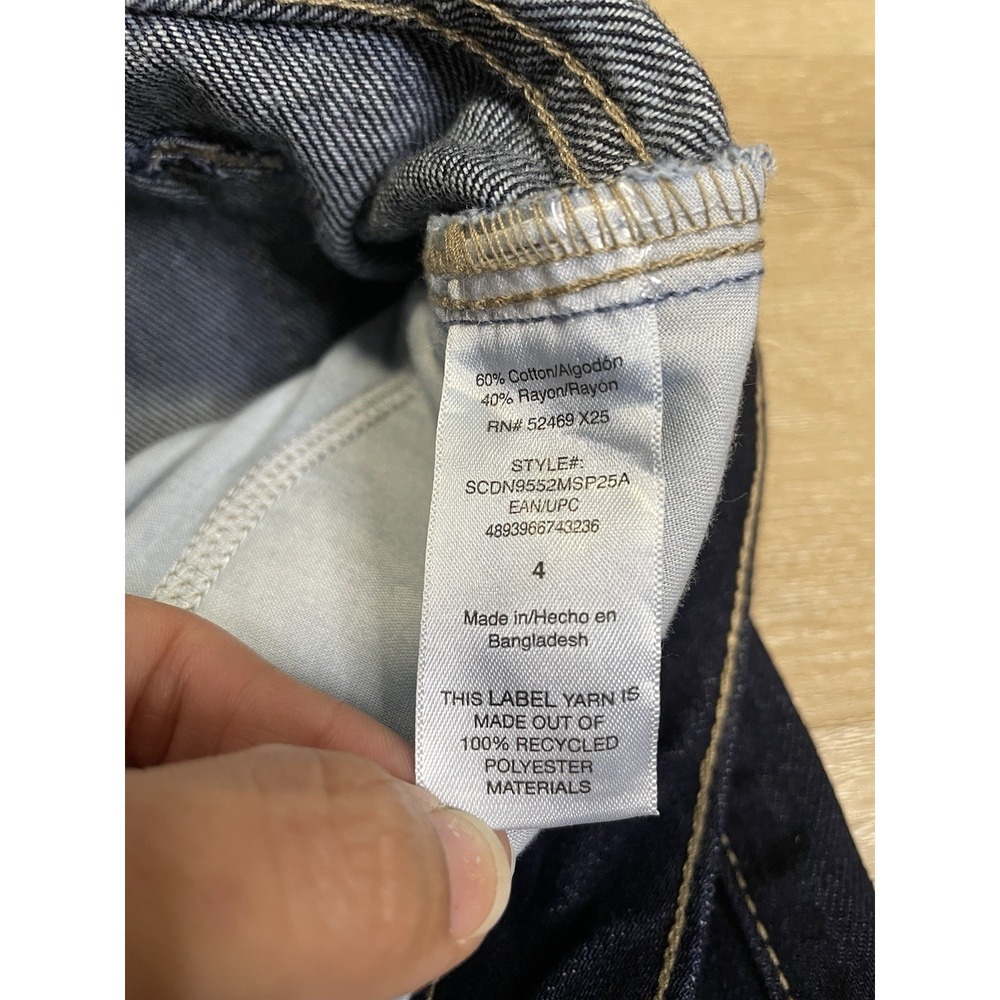 NWT Scoop Relaxed Low Slung Wide Leg Jeans Size 4 Dark Wash Festival Y2K - Picture 4 of 9